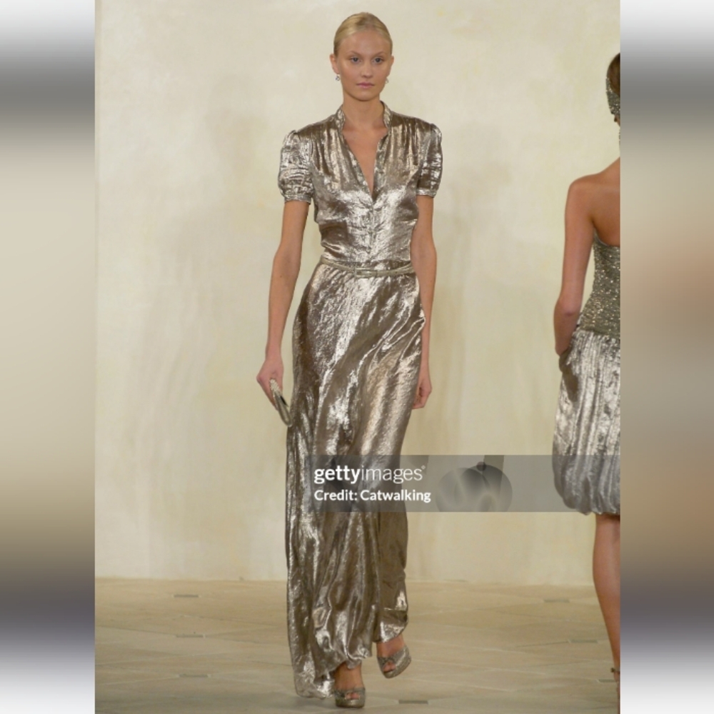 Silver Runway Ralph Lauren Spring 2007 Collection Dress
